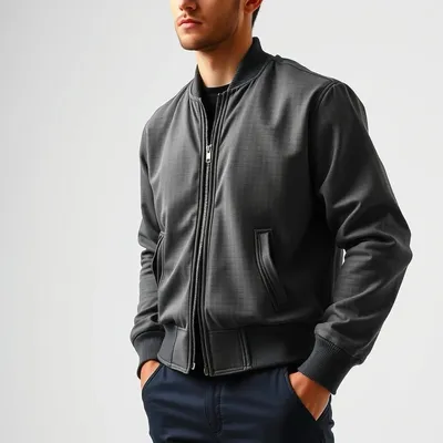 Bomber de algodón peinado Combarro — Bruma