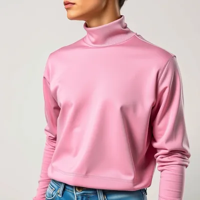 Jersey de cuello alto de punto fino Comillas — Bruma