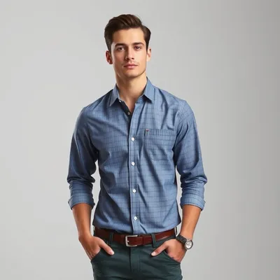 Camisa slim fit de algodón orgánico Getaria — Costalta