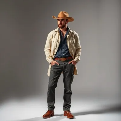 Vaquero elástico de lino lavado Laguardia — Jaraíz