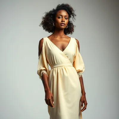 Vestido lencero en tejido elástico Trujillo — Fábula