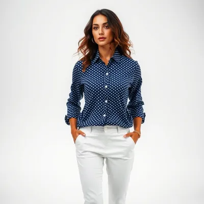 Camisa de popelín en tejido elástico Getaria — Mistral & Co