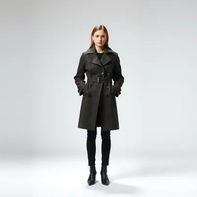 Trench de lana merina Altea — Alondra