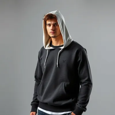 Sudadera con capucha de crepé Aínsa — Bruma