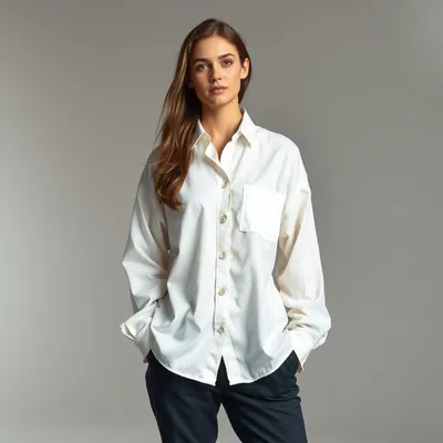 Camisa oversize en tejido elástico Peñíscola — Costalta