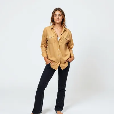 Vaquero mom fit de lino lavado Olite — Jaraíz