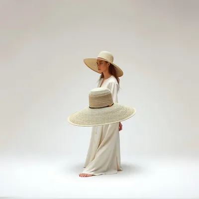 Sombrero de fieltro de lino lavado Vejer — Índigo Norte
