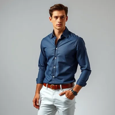 Camisa slim fit de algodón peinado Sotogrande — Hispalis