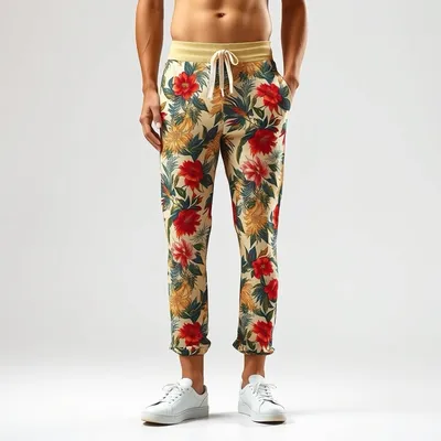 Pantalón jogger con estampado floral Aracena — Garbo