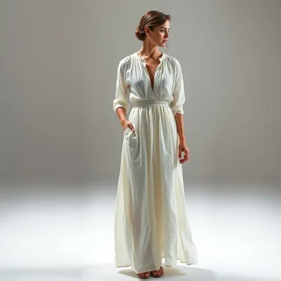 Vestido lencero de lino lavado Pedraza — Duna Sur