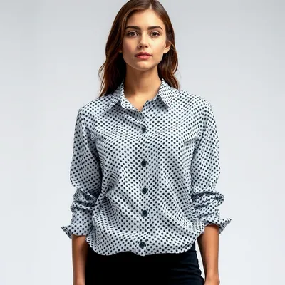 Camisa de popelín de punto fino Aínsa — Alondra