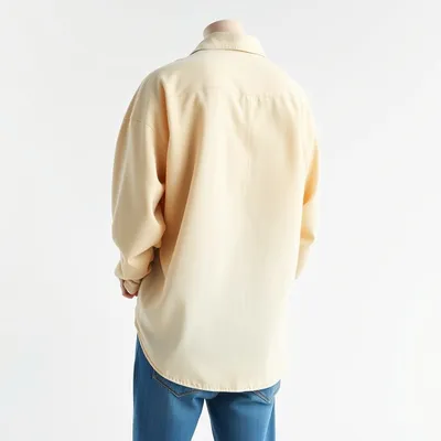 Camisa oversize de lana merina Cudillero — Encinar