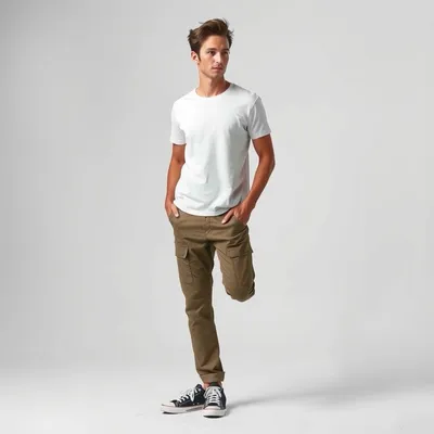 Pantalón cargo de sarga Pedraza — Índigo Norte