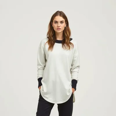 Jersey oversize de algodón peinado Cadaqués — Bruma