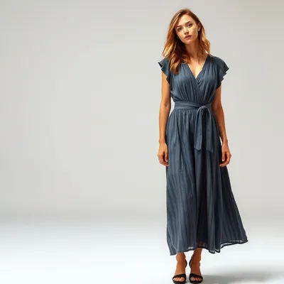 Vestido midi de algodón orgánico Setenil