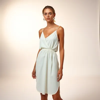 Vestido camisero en tejido elástico Deià