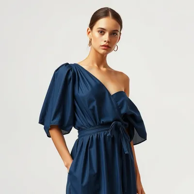 Vestido lencero en tejido técnico Deià — Alondra
