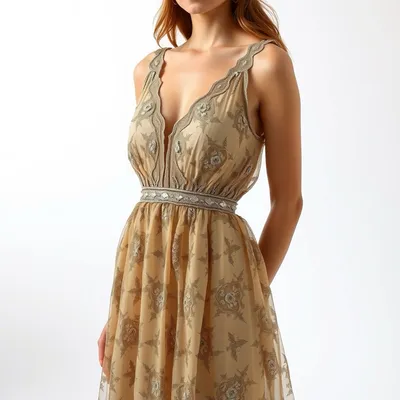 Vestido lencero de canalé Olite — Fábula