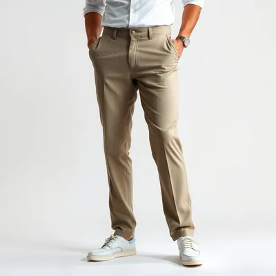 Pantalón chino de algodón peinado Alquézar — Encinar
