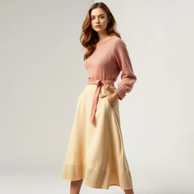Vestido midi de lana merina Cadaqués — Fábula