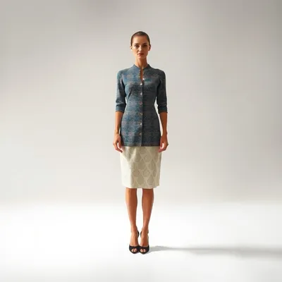 Vestido cruzado de crepé Trujillo