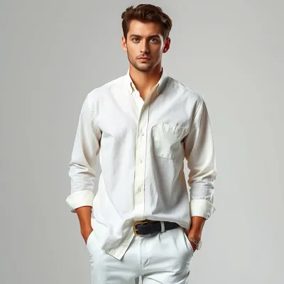 Camisa de popelín de lino lavado Chinchón — Encinar