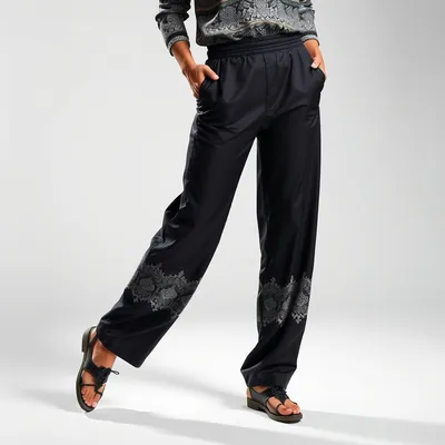 Pantalón de chándal en tejido elástico Comillas — Índigo Norte