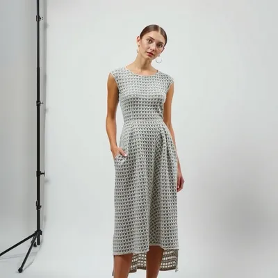 Vestido cruzado en tejido técnico Formentera — Jaraíz
