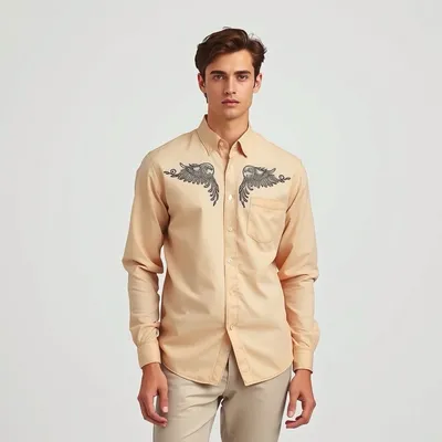 Camisa de popelín con detalle bordado Laguardia — Duna Sur