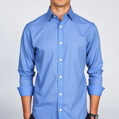 Camisa oxford con detalle bordado Setenil — Duna Sur