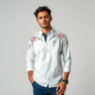 Camiseta de manga larga con estampado floral Cudillero — Costalta